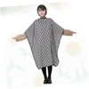 Mikinona Salon Cape Waterproof Dacron Stripe Decor Hair Cutting Perming