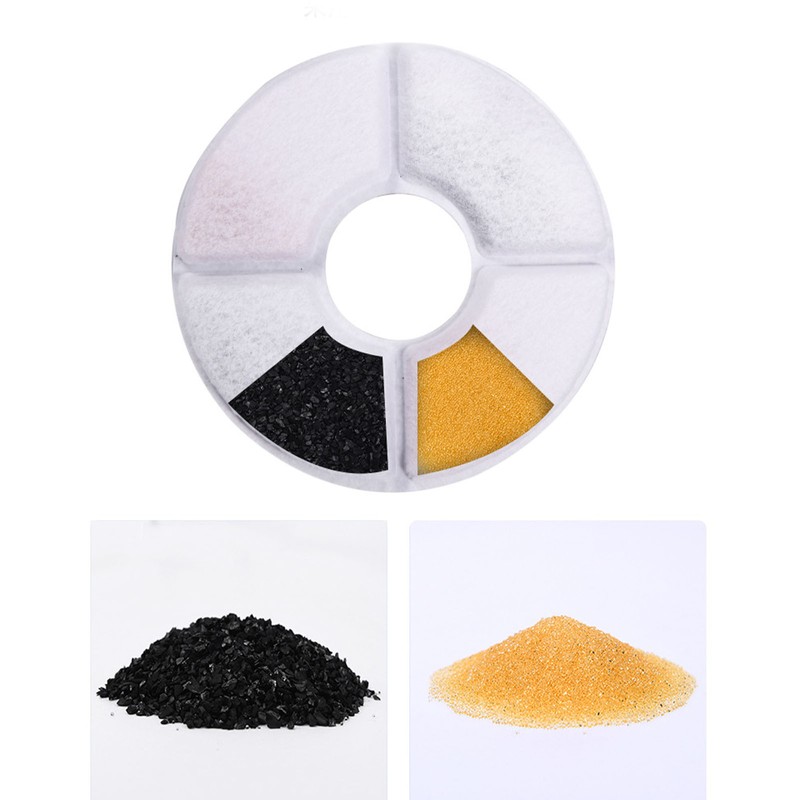 12Pcs Cat Water Fountain Filters Triple Filtration Water Purification Round