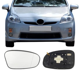 Passenger Side Mirror Replacement Glass for Toyota Prius 2010-2015,Automotive Exterior Heated Right Side View Mirror Glass for 2010 2011 2012 2013 2014 2015 Toyota Prius
