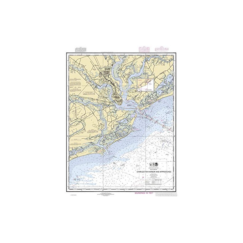 Charleston Harbor and Approaches 2010 - Nautical Map South Carolina