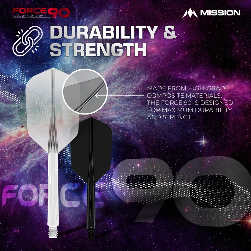 Mission Darts Force 90 | Integrated Precision Moulded Dart Flight