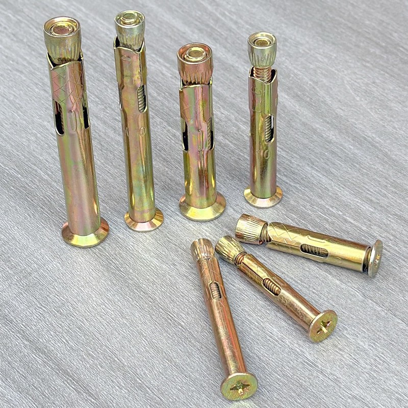 10 PCS Metal Expansion Bolts – Flat Head Cross Drive