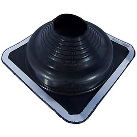 DEKTITE #6 (DFE106B) SQUARE BLACK EPDM Flexible Pipe Flashing (Roof Jack, Pipe Boot Flashing) Dektite for OD pipe sizes 5" - 9"