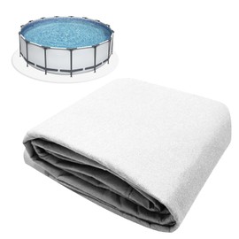 JETTIFY 15 Feet Round Pool Liner Pad for above Ground Pool, Durable Geotextile Material, Liner Pads for Puncture Resistent, Extend Liner's Life, White