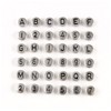 Yochus 1000pcs Silver Mixed Round Acrylic Letter Beads 4x7mm Black