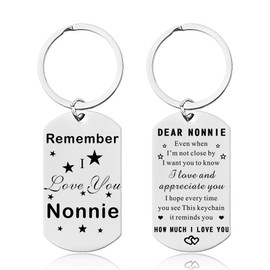 Mothers Day Gifts for Nonnie Grandma Birthday Gifts for Nana Grandma Nonnie Keychain Gift for Grandmother Nanny Gigi Gifts for Grandma Double Sided Keyring Gifts for Grammy Granny Gifts from Grandkids
