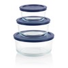 Pyrex Simply Store (3-Pack) Glass Food Storage Containers Set, (2,