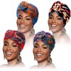 Women African Turban Cap, Flower Turbans for Women Soft Pre-Tied