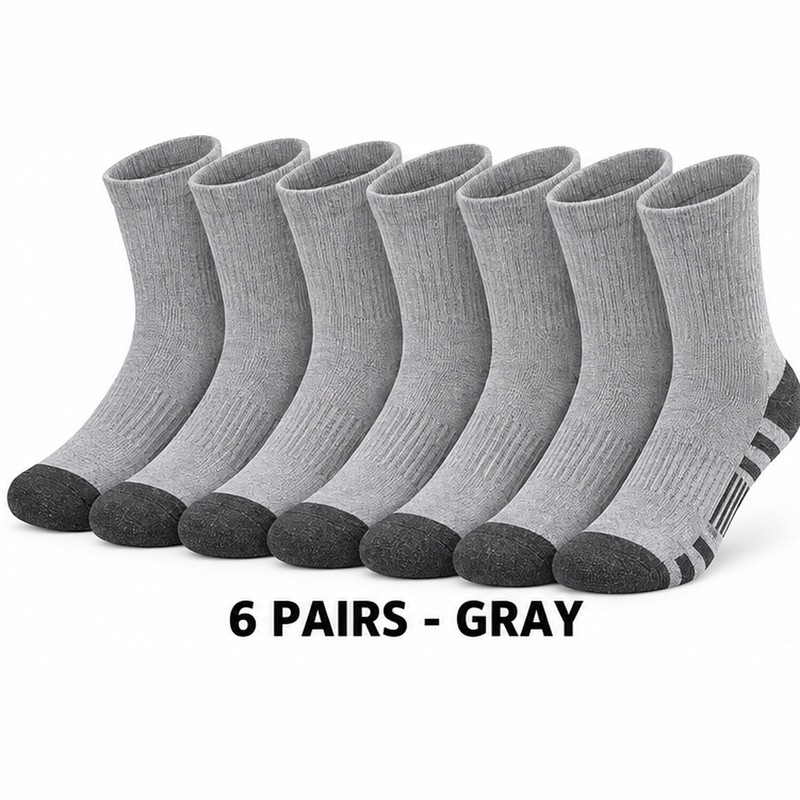 Men’s Crew Socks for Gym & Outdoor Use – Soft
