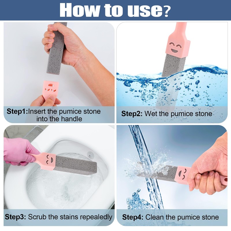 Navona 10 Pack Pumice Stone Scouring Sticks with 2 Universal