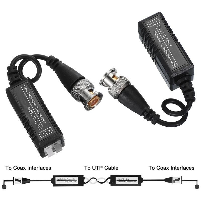 PATIKIL Passive Video Balun BNC to UTP Cat5/5e/6, RJ45 HD