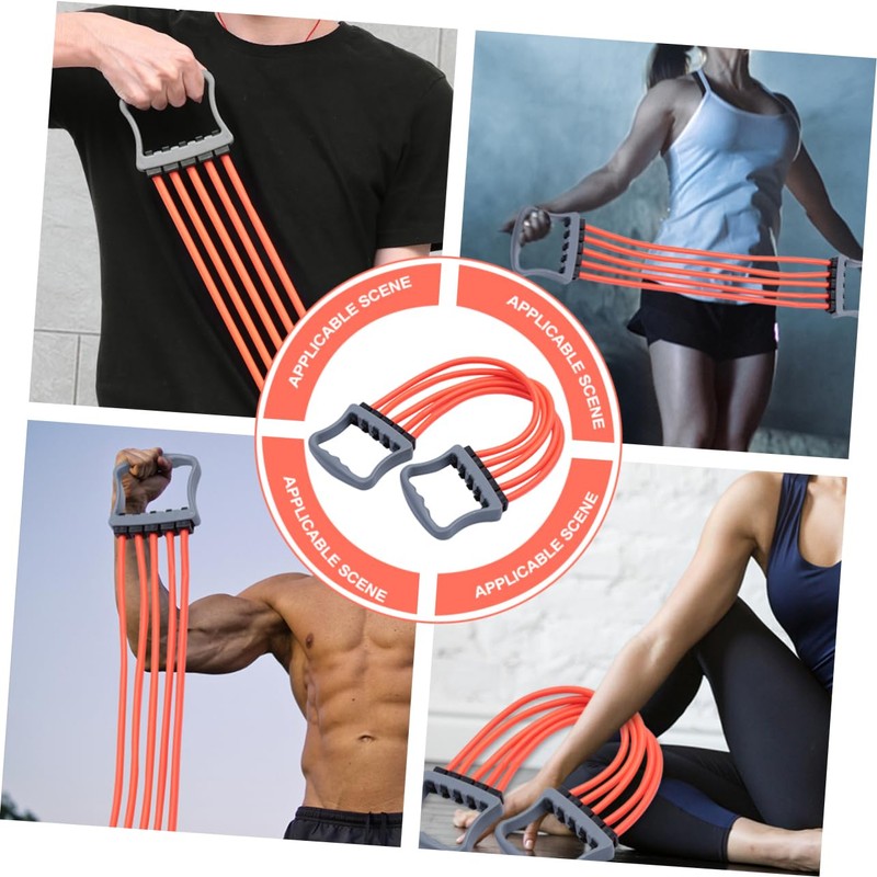 KOMBIUDA 1pc Chest Expander Comfortable Handles Detachable Spring Arm Pulling