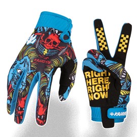 Fast passion Skeleton-Paw Motorcycle Gloves for Men&Women,Cycling Glove Breathable Dirtbike Glove for ATV MTB Motocross Racing (2Blue, S)