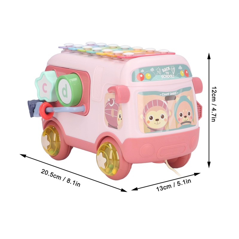 Blocks Musical Bus Alphabet Multifunction Learning Toy Pattern Matching Mini
