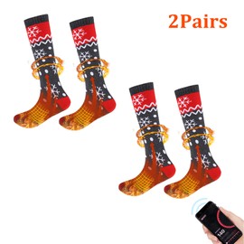 Unbranded/Generic 2pair Electric Heated Sock 5000mAh for Winter Biking Skiing Outdoor Fishing B1Z4