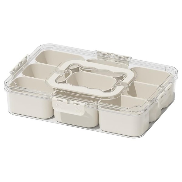 9-Pack Divided Serving Tray with Lid & Handle - Portable