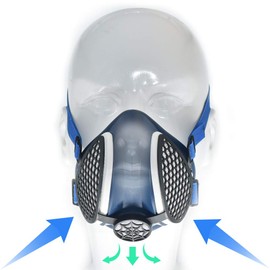Dust Mask Respirator with Replaceable and Reusable Filters for Gardening,Running, Cycling, Outdoor Activities (Rsenr RM 10 Blue)