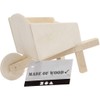 greedeko Miniature Wheelbarrow for Crafts, 11 x 6 cm, Wood,