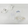 Classy Bride - Tanga de encaje para novia, Blanco, azul,