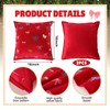Leinuosen 2 Pcs Christmas Bow Pillow Covers 18 x 18