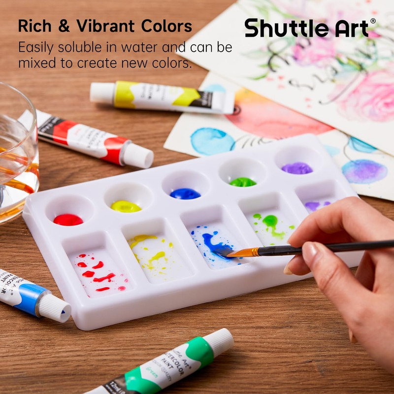 Shuttle Art Watercolor Paint Set, 15 Colors Watercolor Paint in