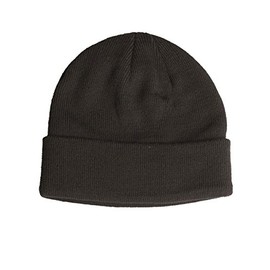 ROLLSTRICKMÜTZE FEINSTRICK ACRYL SCHWARZ