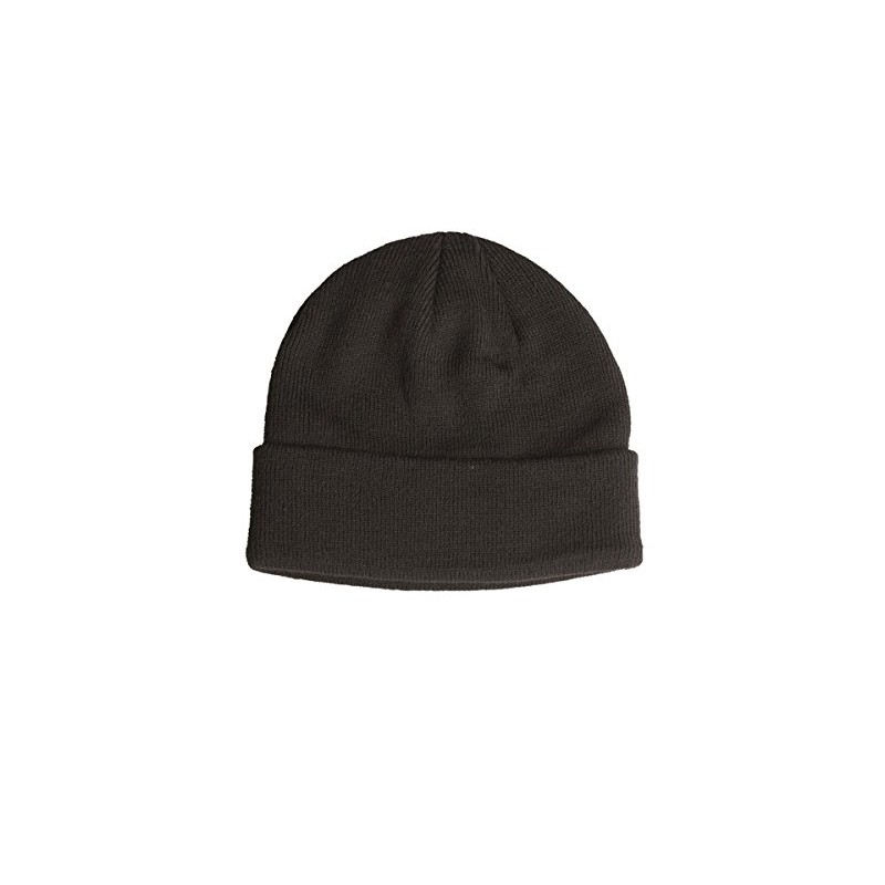 ROLLSTRICKMÜTZE FEINSTRICK ACRYL SCHWARZ