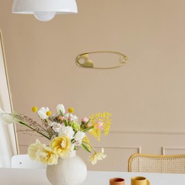 iplusmile Giant Safety Pin Wall Decor, 22cm Oversized Pin 3d Portable Hanging Metal Stitch Laundry Room Wall Home Decoration