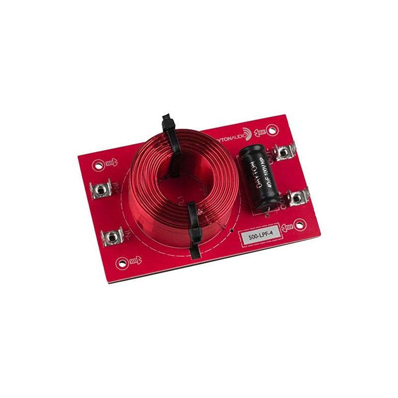 Dayton Audio 500-LPF-4 Low Pass Speaker Crossover 500 Hz 12