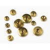 Clock Hand Fixing Knurled Nuts, 12-Piece Set, Mixed Sizes, Brass, for HERMLE and American Metric Clock Repairs