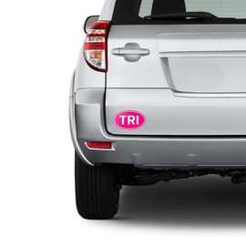 Meister Anti-UV Vinyl Car Bumper Sticker for Sports & Lifestyles - TRI - Pink