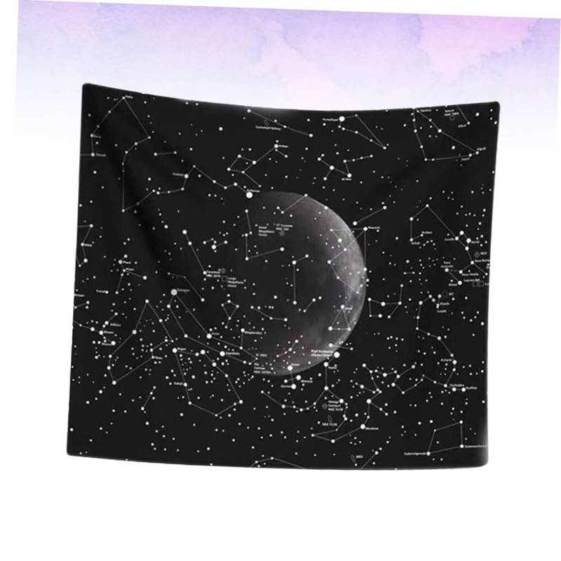 Zerodeko Cosmo Moon Tapestry Plush Decorative Hanging Cloth for Living
