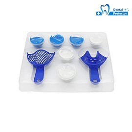 Kit de impresión de dientes Masilla Bandeja de material de silicona Kit de moldeo de dientes para medio de impresión dental