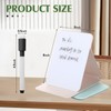 Dunzoom 2 Pcs Small Glass Desktop Whiteboard with Reversable Stand