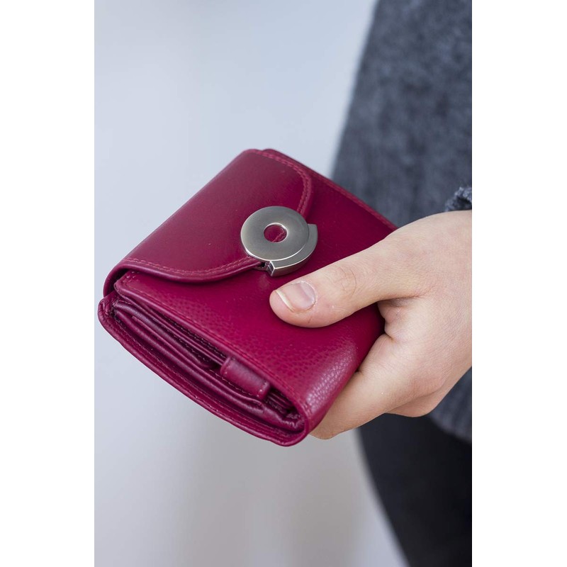 Ladies Wallet LEAS, Genuine Leather, red - ''LEAS Ladies-Collection''