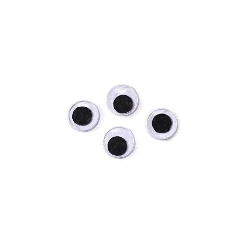 Paste-On Wiggle Eyes 7mm 20/Pkg-Black