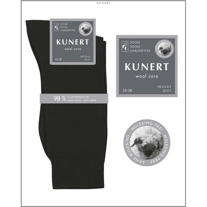 KUNERT Women's Wool Care Warm Socks, Brown-mel. 8210