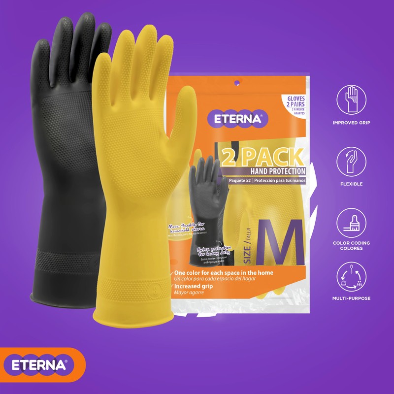ETERNA Multi-Purpose Handprotection Glove, Gloves for Kitchen, Laundry and Household