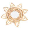 Rattan Innovative Art Decoration Makeup Mirror Retro Dressing Bathroom Wall
