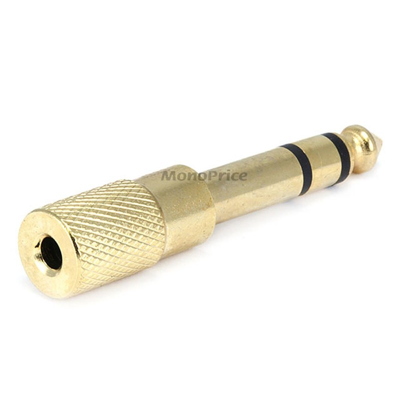 Monoprice Metal 1/4in (6.35mm) TRS Stereo Plug to 3.5mm TRS