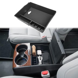 VKGUG Center Console Organizer Compatible with Toyota Sienna 2011 2012 2013 2014 2015 2016 2017 2018 2019 2020 Interior Accessories, Armrest Insert Storage Box Coin Container with Non-Slip Mat