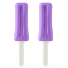 JMU Aligner Tray Seaters, 2 Pcs Aligner Munchies with Grip Handles, Popsicle Silicone Orthodontic Chompers, Purple