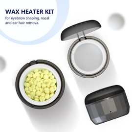 Mini Wax Heater with 100g Hard Wax Beans, Nose Wax Kit for Men & Women, USB-Powered Fast Heating for Nose & Ear Hair Removal, Facial Grooming Kit, Portable & Easy to Use (Pink)