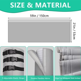 Nuhago Portable Air Conditioner Hose Cover, Portable AC Hose Duct Vent Insulation Sleeve AC Hose Insulated Cover Wrap for 5" & 5.9" Diameter AC Exhaust Hoses Tube for Heat Reduction