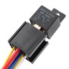 3pcs DC12V 80A LED Flasher Relay Waterproof Shockproof 5‑Pin Car