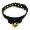 GOLD BELL Black Choker Collar Necklace Lolita Bow Collar Cat