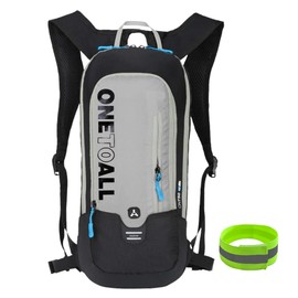 LOCAL LION Bicycle Rucksack Ski Backpack Small for Men and Women 6L Ultralight Waterproof with Hydration System for Hydration Bladder up to 2L - Ideal for Skiing - Cycling - Camping Black Red Yellow Blue, grey, 6L