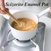 Scizorito 1.2L Enamel Milk Pan, Nonstick Milk Pot with Pour