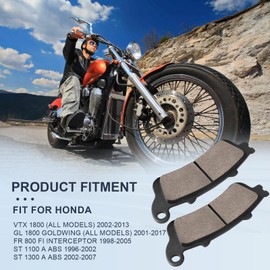 OCEAIR Front&Rear Brake Pads for Honda VTX 1800 (All models) 2002-2013 1800 GL1800 Goldwing (All models) 2001-2017 Blackbird 1997-2003 ST1100 Interceptor 800 VFR800F