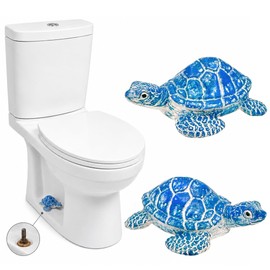 2Pcs Turtle Toilet Bolt Covers Decorative, Decorative Toilet Bolt Covers, Resin Toilet Bolt Caps and Toilet Screw Covers for Bottom of Toilet, Sea Turtle Bathroom Decor, Toilet Bowl Bolt Covers